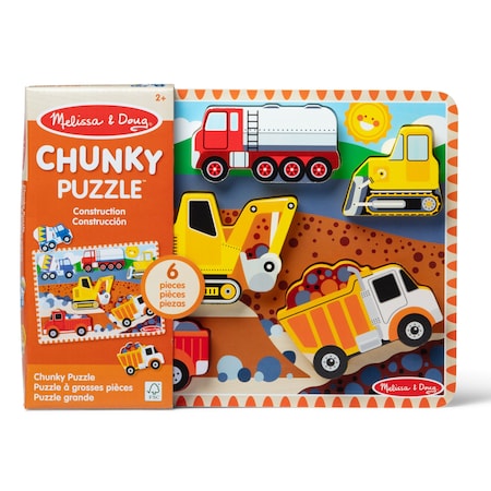 Melissa & Doug Construction Chunky Puzzle 50296